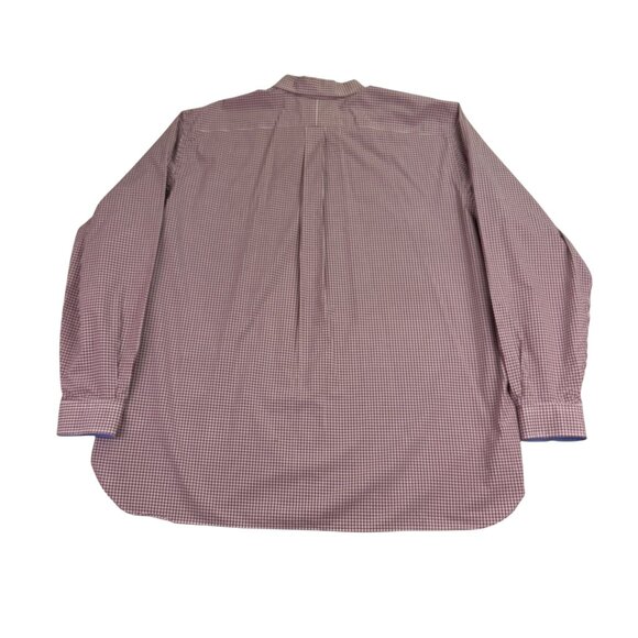 Ralph Lauren Red & White Cotton Button-Up Long-Sleeve Checkered Shirt Sz 2XB - Picture 2 of 12